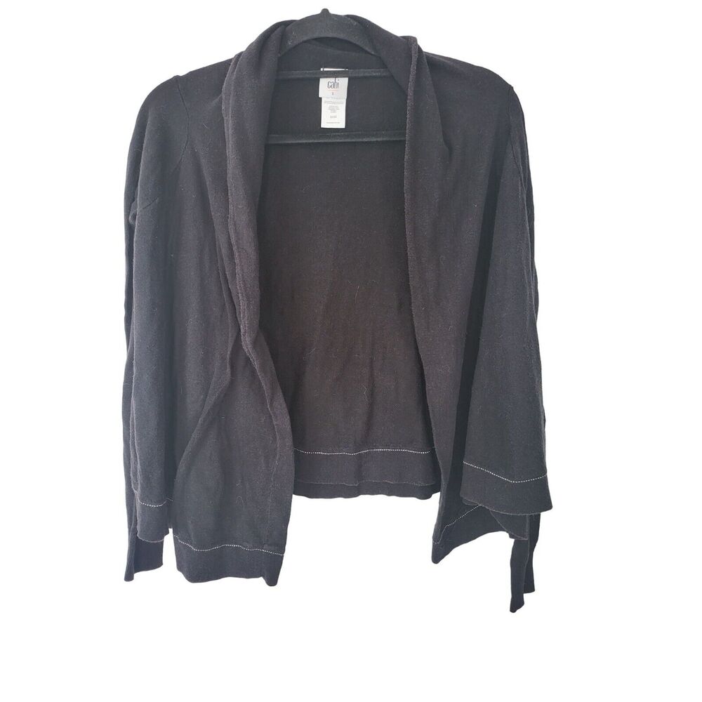 Cabi Cardigan Small Womens Black Long‎ Sleeve Pull On Sweater Top Work Casual